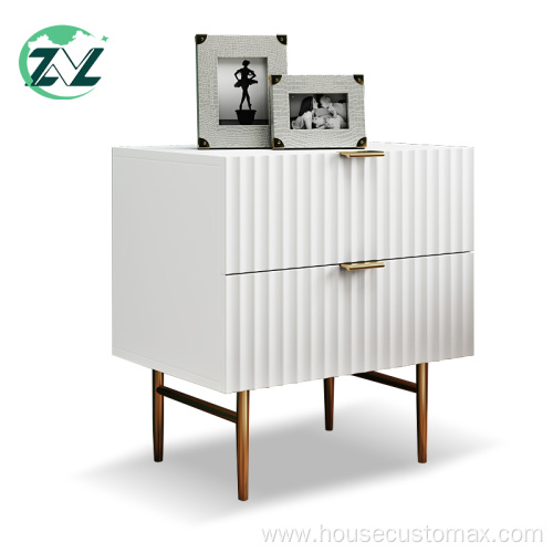 Customized Wooden Night Stand With Stainless Steel Leg